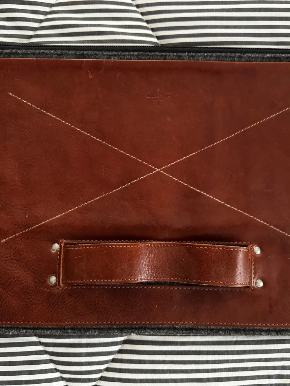 Hard Graft Premium Brown Leather Laptop Briefcase Cover